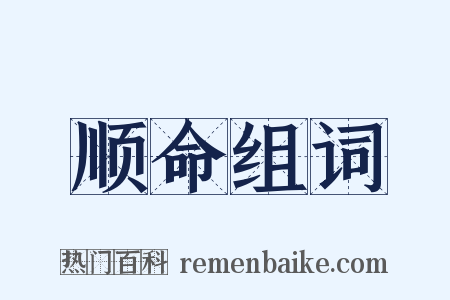 顺命组词是什么意思的图片